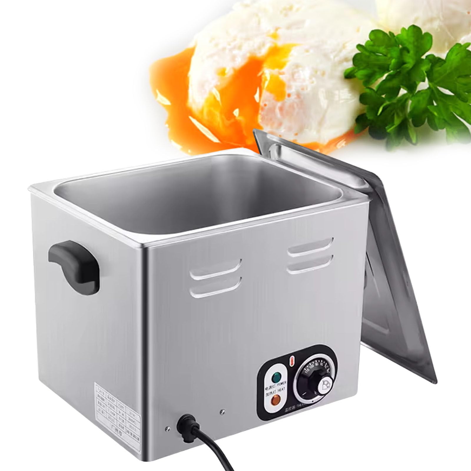Cuociuova Elettrico In Camicia, Cuociuova Hot Spring Commerciale, Uovo Bollitore, 30-110℃ Temperatura Regolazione Bollitore Uova, 60 Uova Grande Capacità,220V