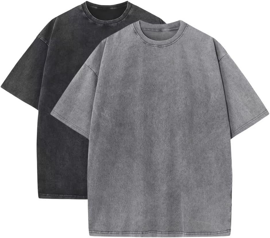 Men's Cotton Oversized Acid Wash T Shirts