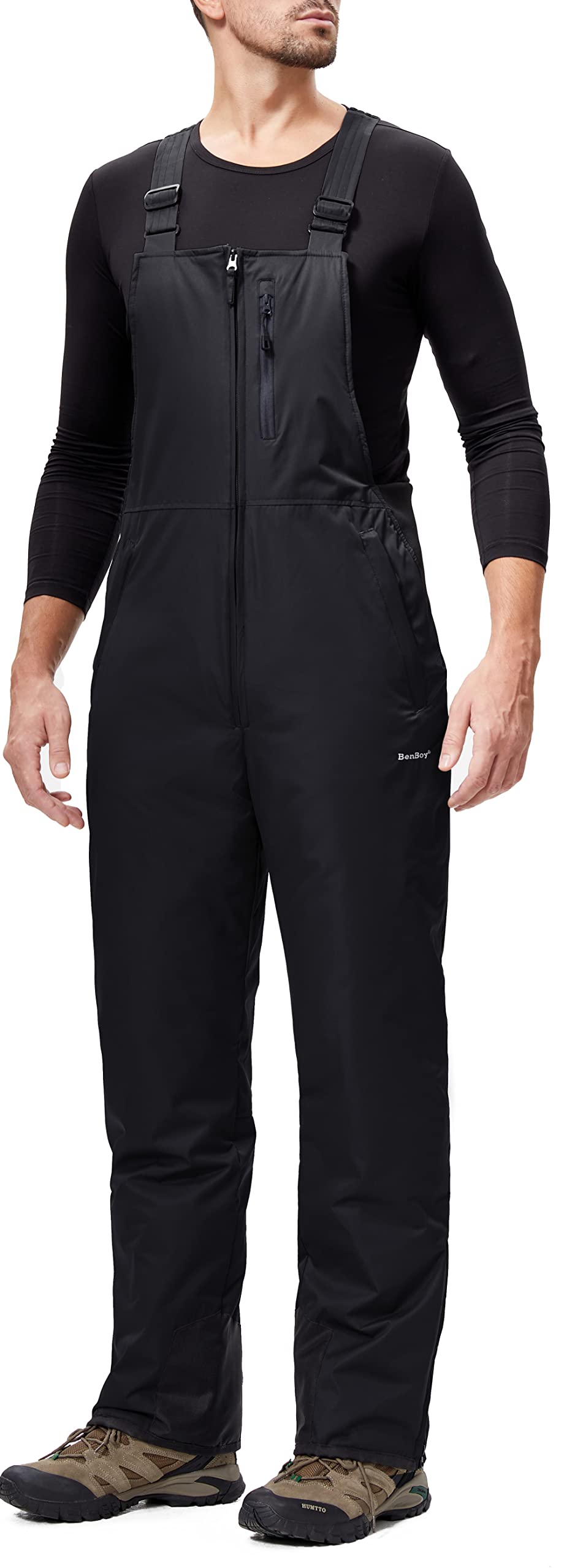 DAFENP Pantaloni Sci Uomo Inverno Salopette Neve Impermeabile Pantaloni Snowboard Isolata Antivento Caldo Pantaloni Softshell con Tracolla Regolabile e Tasche Multiple