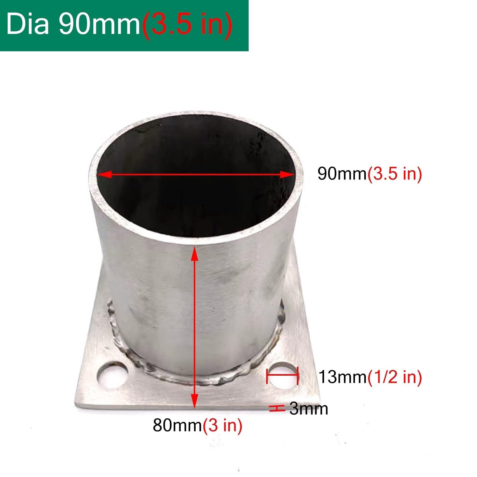 Anclajes Para Postes Atornillados Al Suelo - Diámetro 8, 6, 4, 3, 2, 1-3/8 Pulgadas (200, 150, 120, 100, 80, 70, 60, 50, 40, 35, 25 Mm), Brida De Suelo Para Base De Poste Redonda Para Cercas, Postes