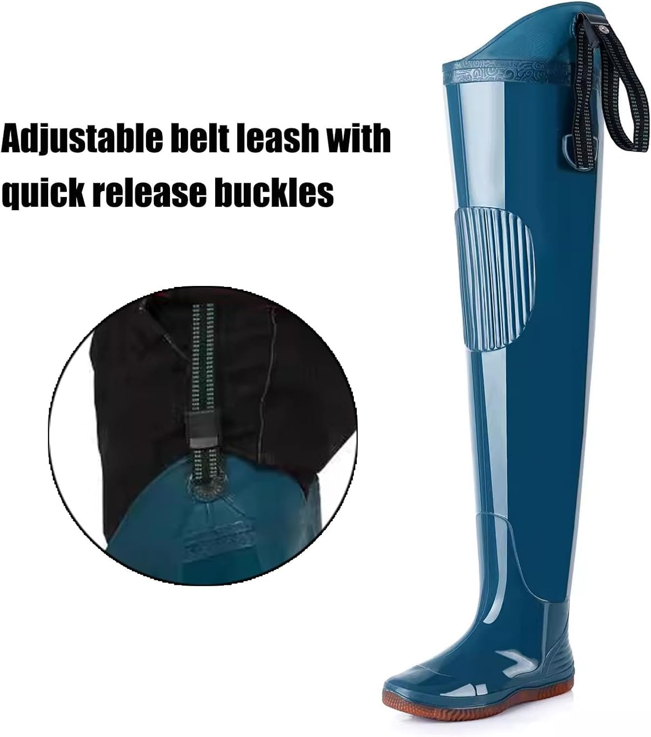 Hip Wader PVC Lekkie Wodoodporne Buty Wędkarskie Z Grubą Antypoślizgową Podeszwą Oxford Dla Mężczyzn I Kobiet(7.5 UK)