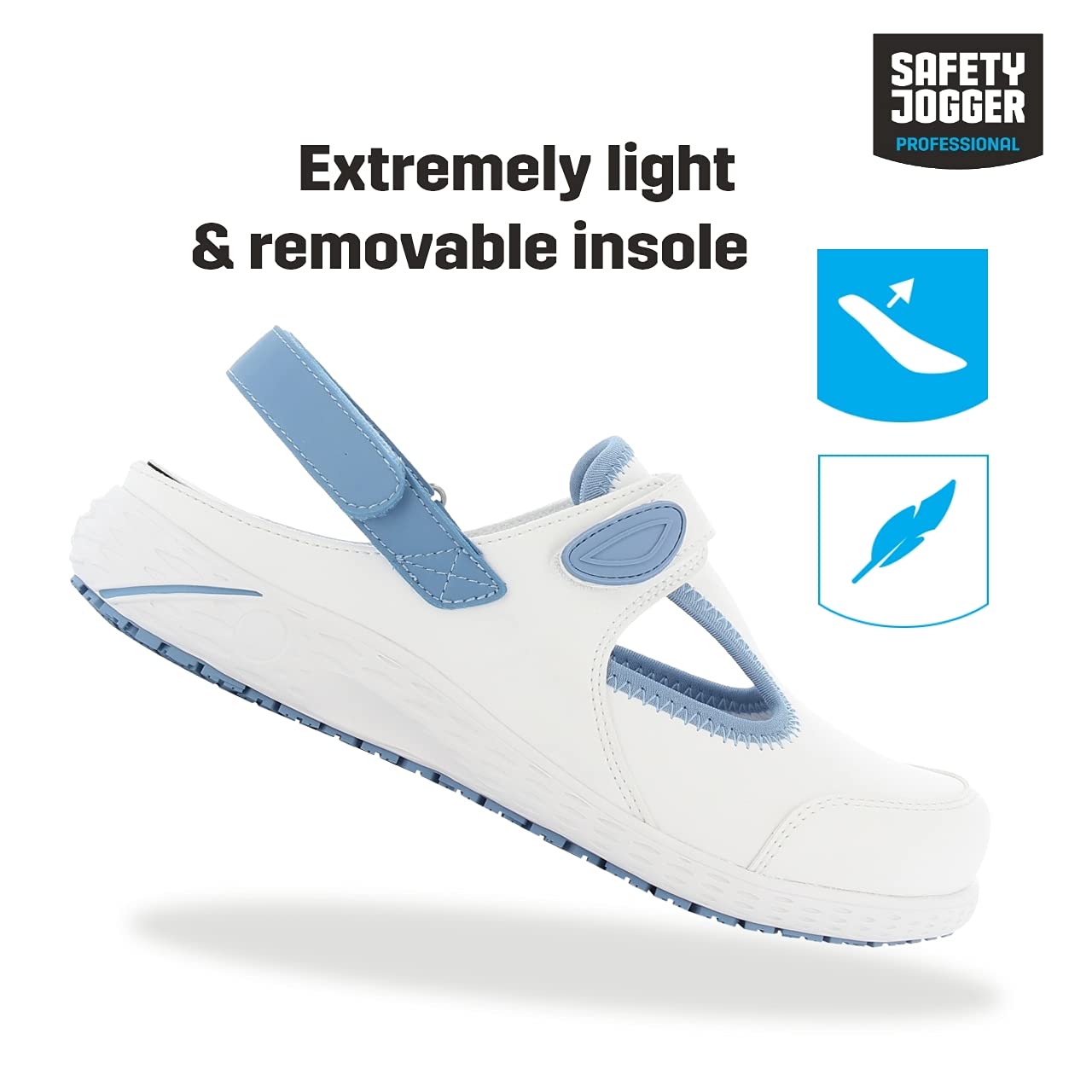 SAFETY JOGGER Veiligheidsschoenen voor Vrouwen 37 EU- DANY - Lichte Comfortabele Antislip Werkschoenen met Velcro Sluiting, Ideaal voor Verplegend Personeel, Keuken en Indoor, Oxypas, Multi