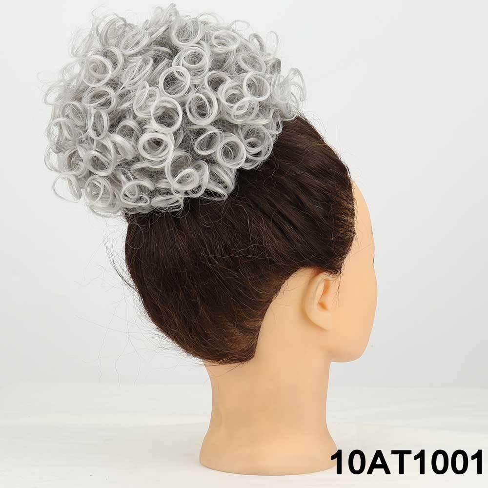 Panino per capelli disordinato Chignon grande con coulisse elastica for capelli ricci, chignon sintetico spettinato, for uso quotidiano alle feste. Parrucchino a coda di cavallo per l'uso quotidiano(1