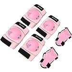 BOSONER Kids Knee Pads Set for 3-15 Year, Knee Elbow Pads and Wrist Guards for Boys/Girls, Child Protective Gear for Biking, Skating, Skateboarding, Roller Skating, Cycling, Scooter