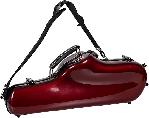 Miniatura 27 de Crossrock Funda para saxofón tenor de grado profesional, gris espacial, bloqueo TSA, protección elegante y élite, correas desmontables, bolsillo