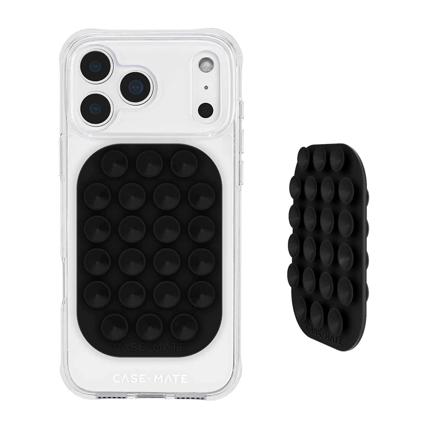 Case-Mate Double-Sided Suction Cup Phone Mount - Sticky Phone Grip - Black