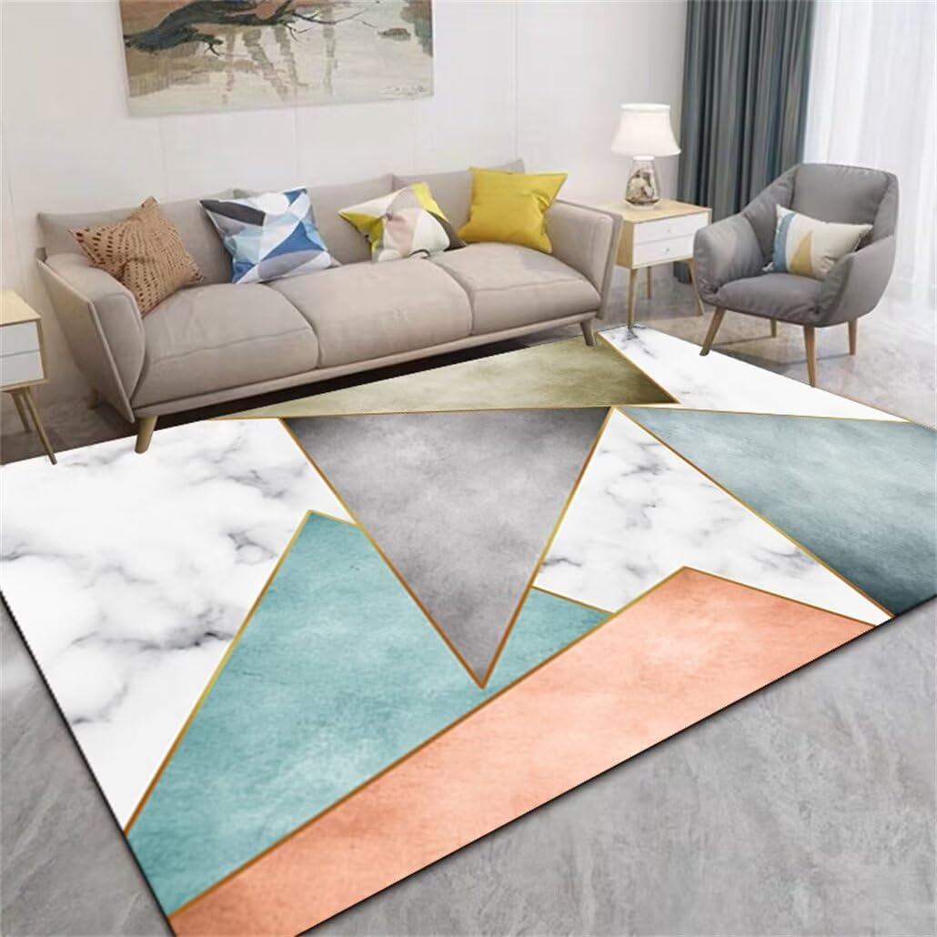 Tapis enfant gris et vert pour une chambre douce et lavable