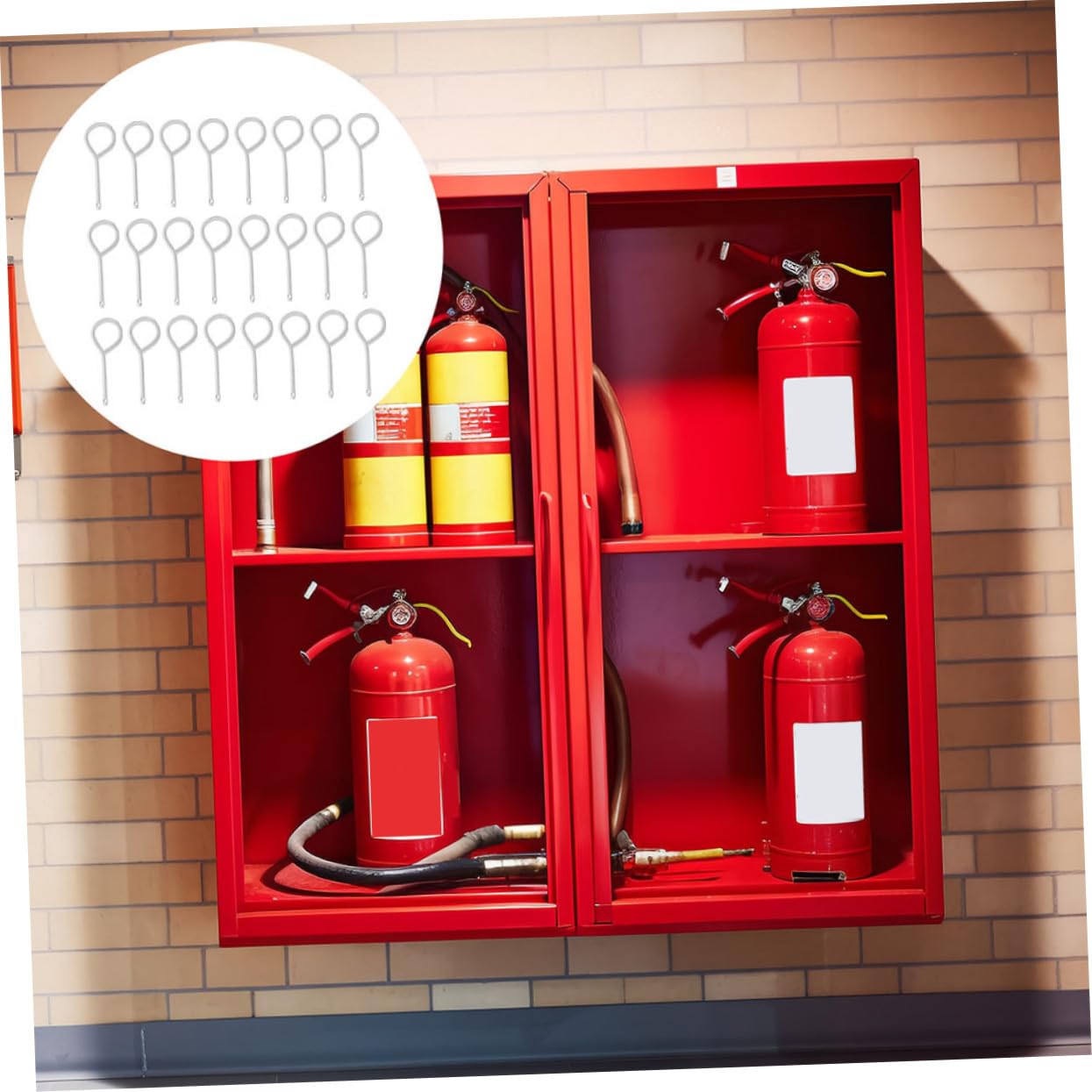 Angoily 200 Piezas Pestillo para Extintor de Incendios Pasador de Seguridad de Acero Inoxidable Pasador de Repuesto para Extintor de Vehículos Uso Automóviles y Hogares Portátil
