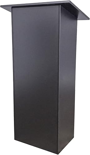 FixtureDisplays® Negro MDF Podio Iglesia Púlpito Escuela Atril Conferencia Debate Stand 22.83X15.59X44" 10051-BLK-NPF