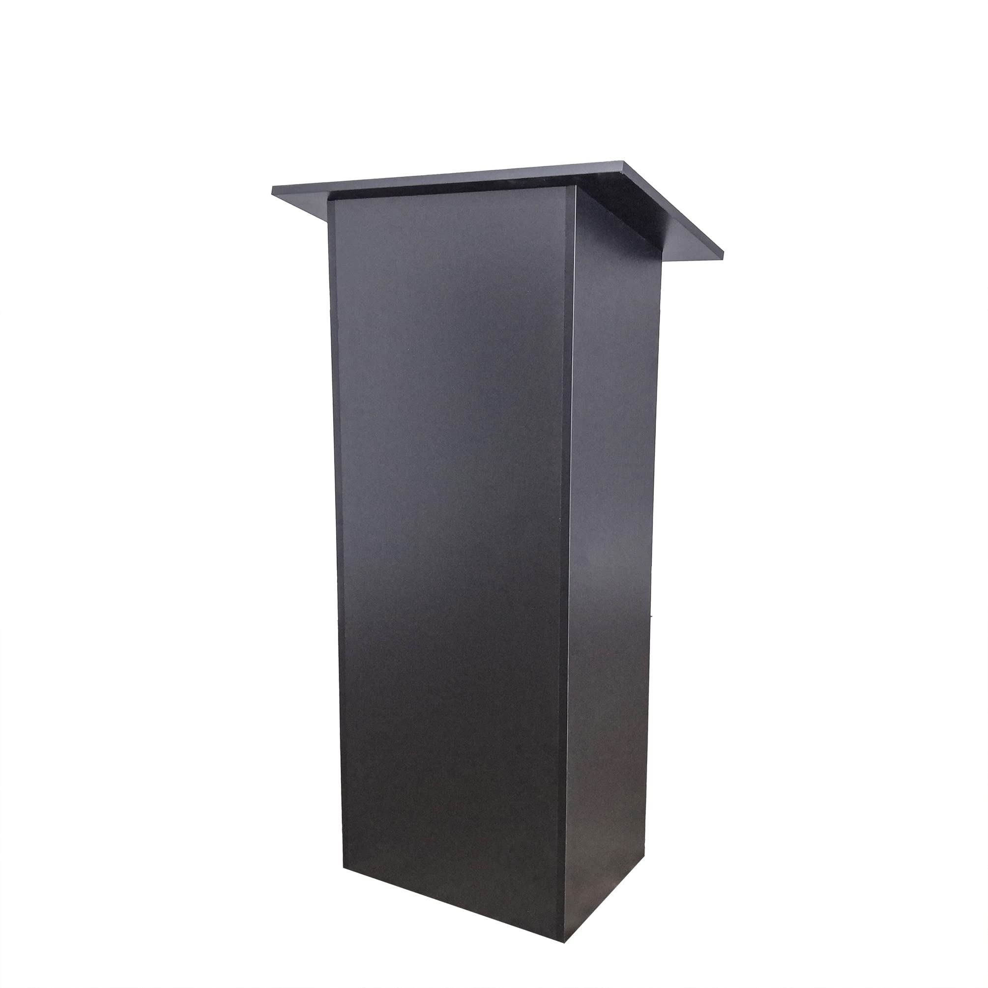 FixtureDisplays® Black MDF Wood Podium Church Pulpit School Lectern Conference Debate Stand 22.83X15.59X44" 10051-BLK-NF
