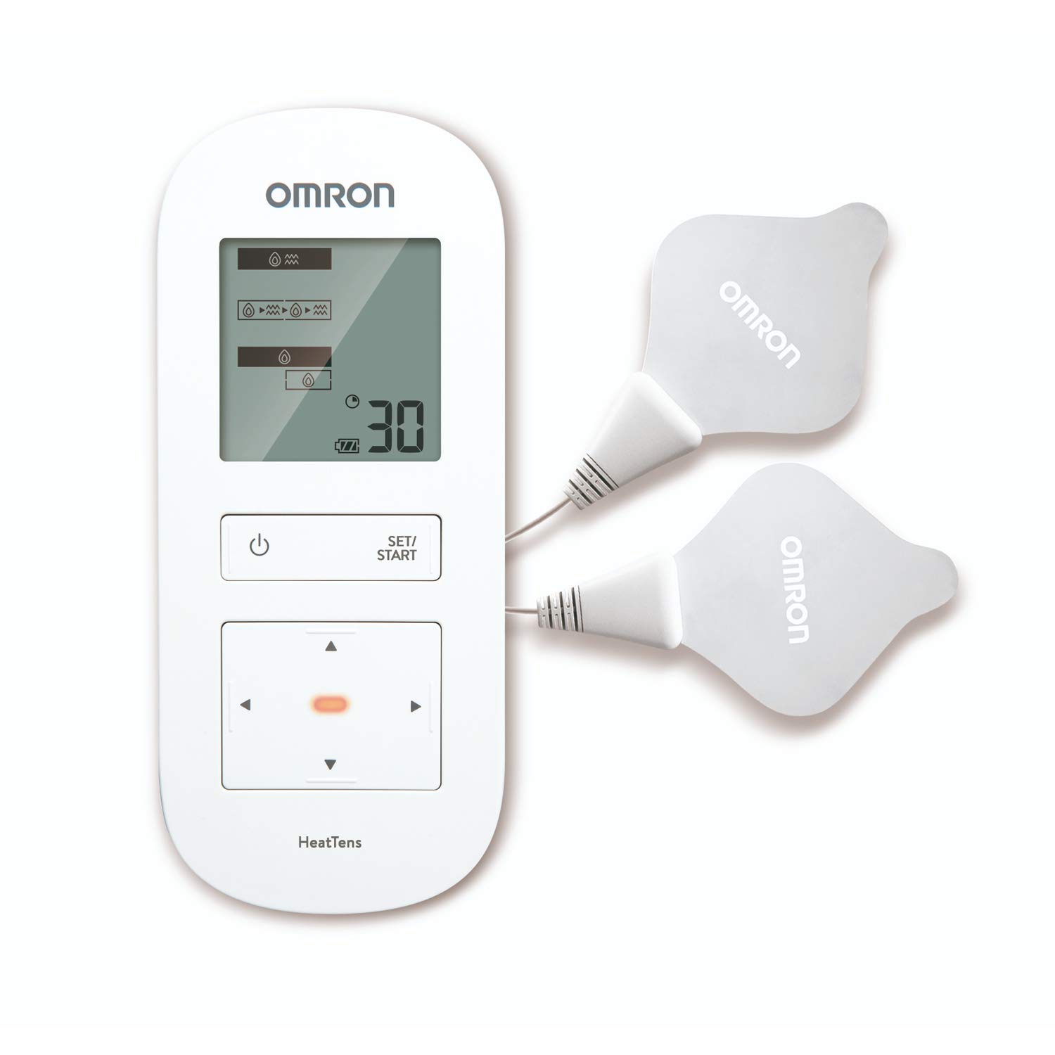 Omron Schmerztherapiegerät HeatTens - TENS mit beruhigender Wärme zur Linderung von Muskel- und Gelenkschmerzen + OMRON Gel-Pads für HeatTens Wärme und TENS
