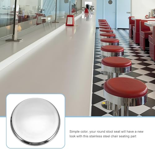 Miniatura 8 de DOITOOL Taburete de bar de acero inoxidable de repuesto de asiento redondo de 11.7 pulgadas - Silla superior para taburetes de metal