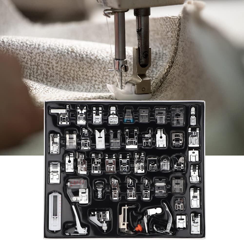 48Pcs Sewing Machine Presser Feet, Professional Domestic Presser Feet Set for Most Low Shank Sewing Machine Use
