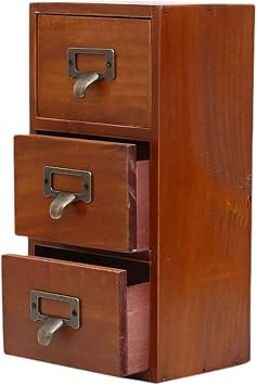 Vintage Inspired Mini Drawer Storage Box Rustic Wood Excellent Craftsmanship Addition To Any Space For Organizing Items Desk Storage Box Chest Of Drawers Organization