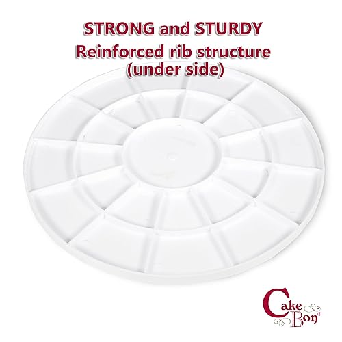Miniatura 5 de Cakebon Tablas de plástico para tartas de 10 pulgadas 12 pulgada de grosor, también conocidas como tambores para pasteles o rondas de pastel,