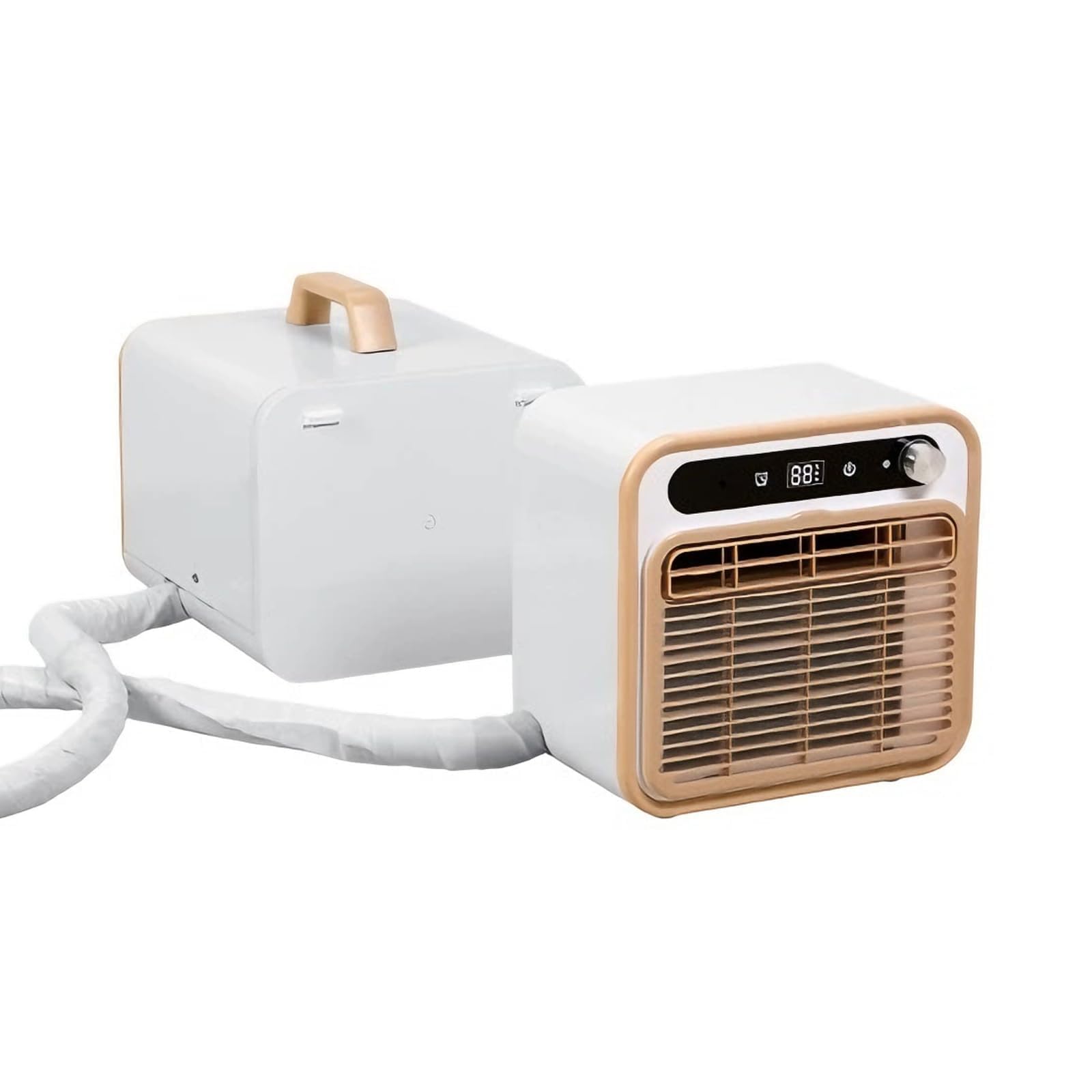GYKOZY Portable Air Conditioner, Dual Hose with Wifi, Remote Control & 2-Meter Pipe, 12H Timer, 130M3/h Airflow, Ideals for Home & Office (1.5m)