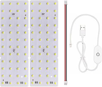 2PCS Lithophane LED Backlight Board Kit KC009 KC010 for Bambu Lab H2C/X1/P2S/A1 LED Light Board Backlights Makerworld Model Parts USB 3D Print Accessory Photo Model DIY Light Box
