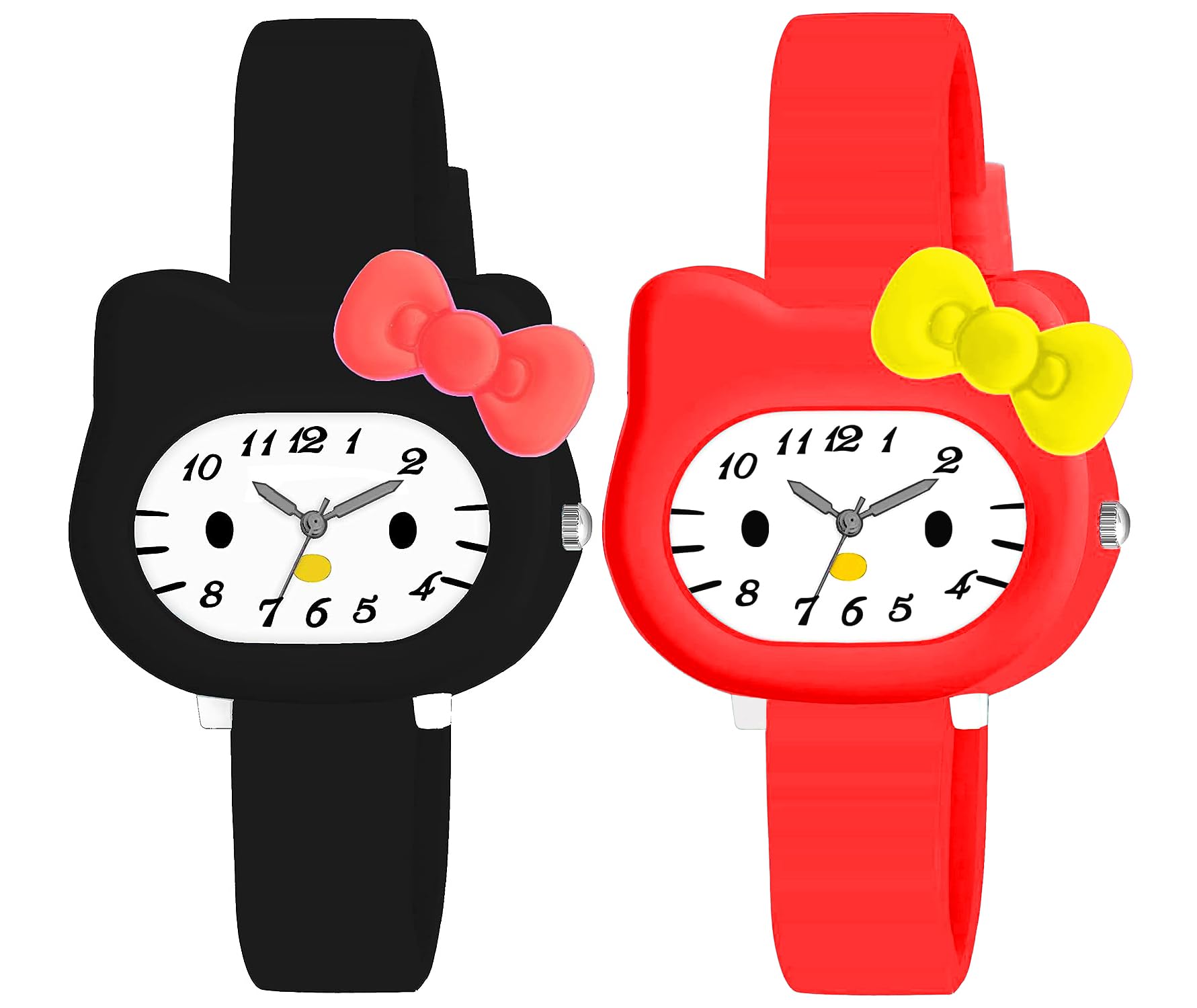 Time Up Analog Dial Cute Kitty Dial Design Combo of 2 Kids Watches for Girls & Boys (Age: 3-10 Years)-KITTYAQ-B (Black-Red) (B0CHS32BFK) Amazon Price History, Amazon Price Tracker