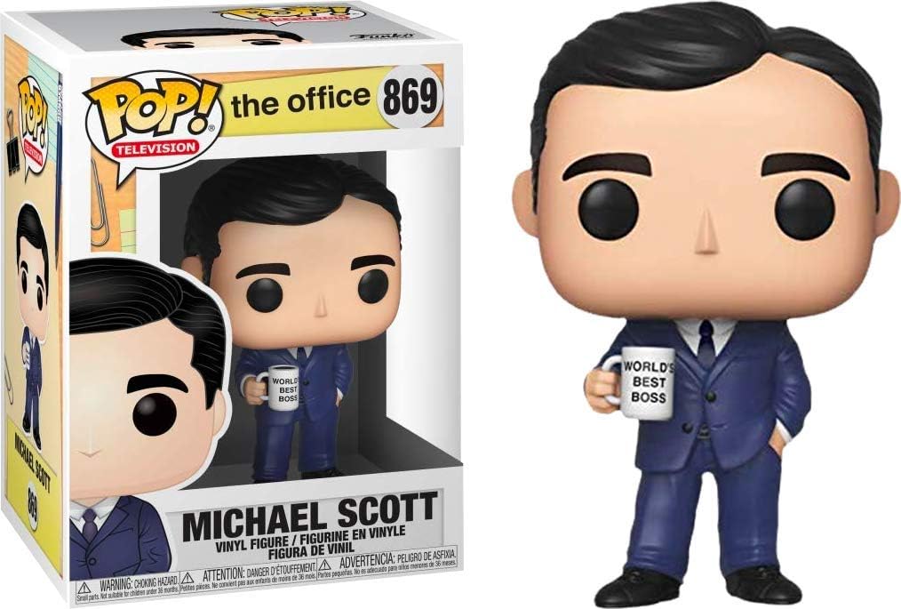 POP The Office - Michael Scott Funko Pop! Vinyl Figure (Bundled with Compatible Pop Box Protector Case), Multicolored, 3.75 inches