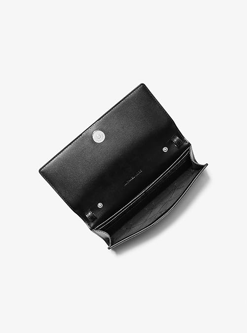 Michael Kors Carson Large Signature Logo Convertible Crossbody Bag Black PVC