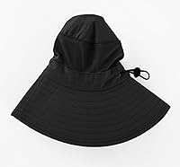 Vista 96 de Home Prefer Sombrero de malla para exteriores UPF50+ Sombrero de pesca de ala ancha con solapa para el cuello Azul marino