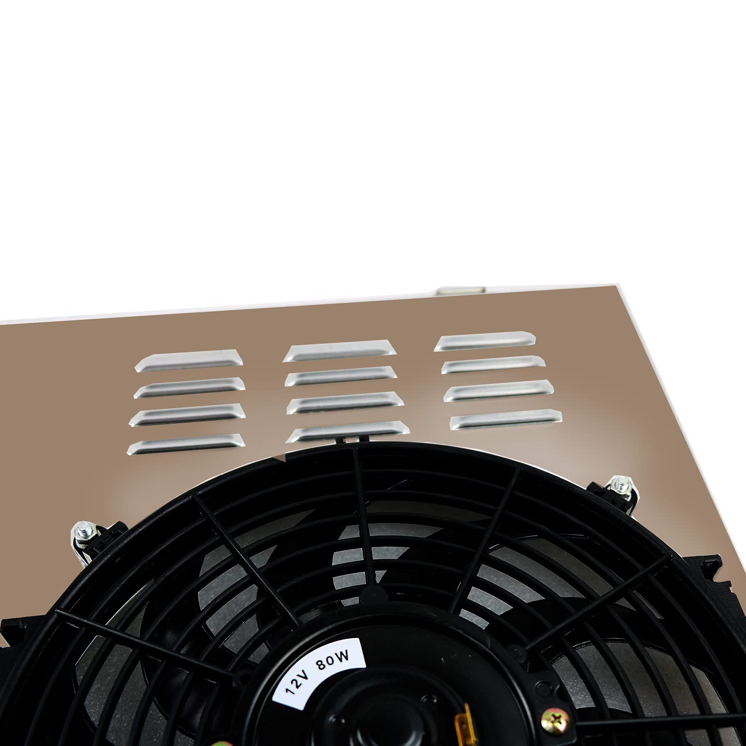 ECMRAD Aluminum Radiator Shroud+2x12 Fans Compatible for 1973-1991 Chevy C10 C20 C30 K10, K5 Blazer Truck 5.7L 7.4L V8, Pickup Blazer/GMC