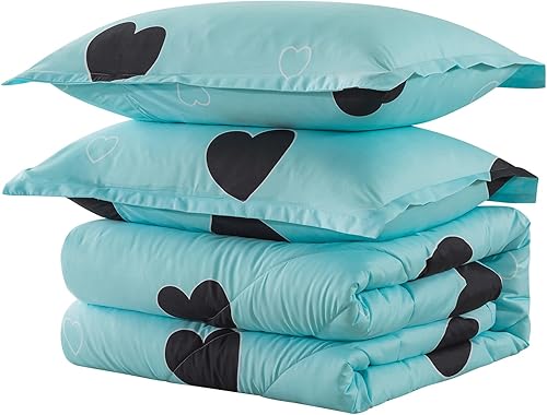 Miniatura 8 de Caressma Juego de edredón blanco bohemio copetudo, tamaño King, edredón bordado geométrico, microfibra suave, juego de edredón de 3 piezas Shabby