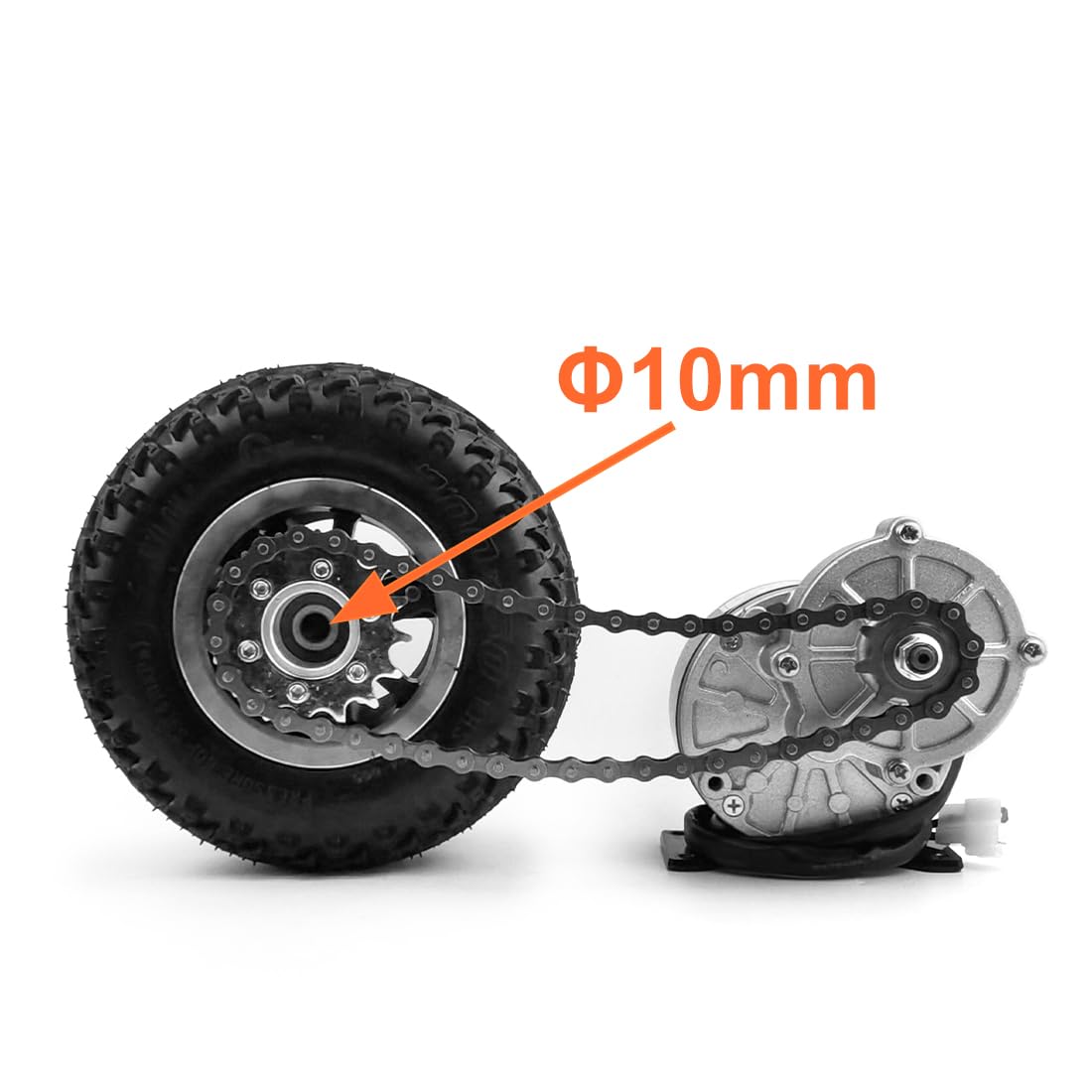 Kit de Conversion de brouette électrique à Double Moteur 250 W Facile à Transporter 181,4 kg 20,3 cm pour Chariot de Plage électrique, vélo sans contrôleur (36V250W Max 6kph)