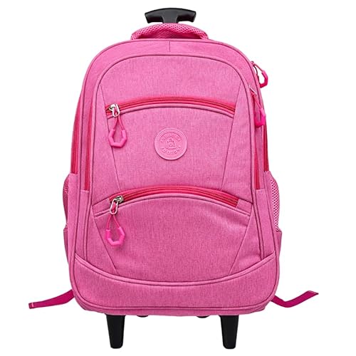 Mochila Escolar De Rodinhas carrinho Juvenil feminina e masculina menino e menina (carrinho estampada rosa, estampada rosa)