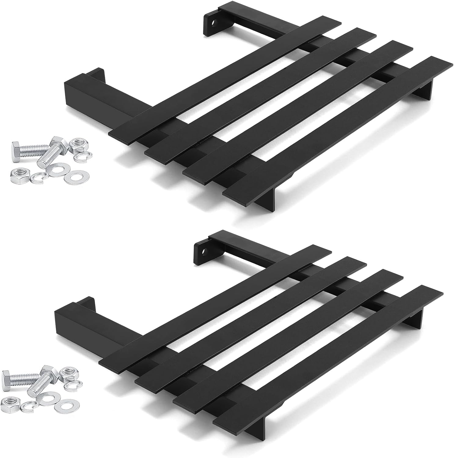 Frienda 2 Pack Log Catcher for Splitter Heavy Duty Metal Log Rack Catcher Splitter Part Accessories Tool, 11" Hole Center Distance
