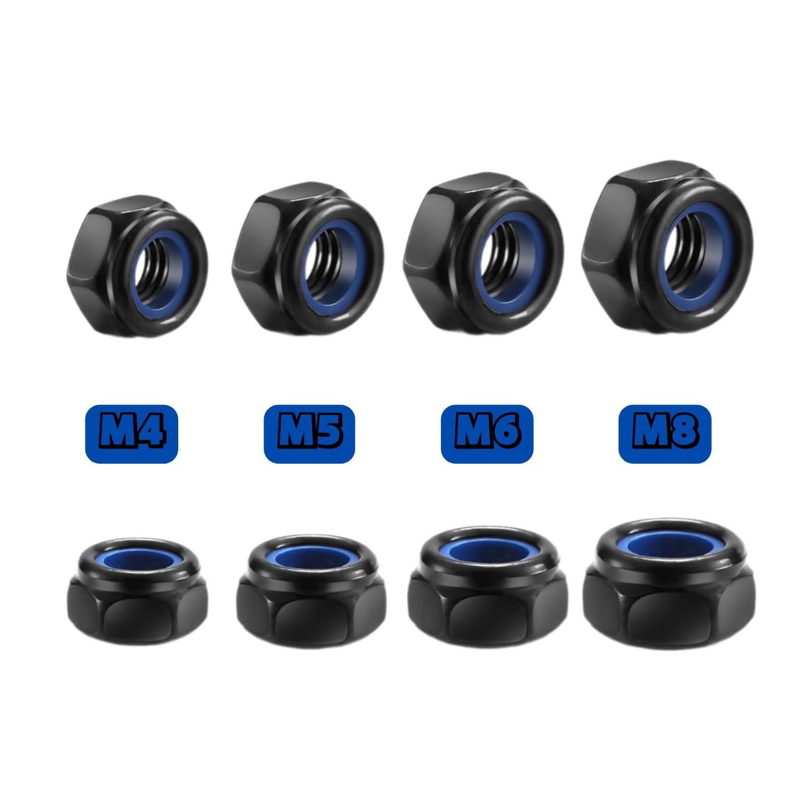 Assortiment zelfborgende moeren - 214 stuks Assortiment zelfborgende moeren - 214 stuks