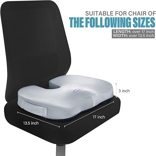 Miniatura 9 de WAOAW Cojín de asiento cojines de silla de oficina almohada de trasero para sentarse durante mucho tiempo almohadilla de espuma viscoelástica para