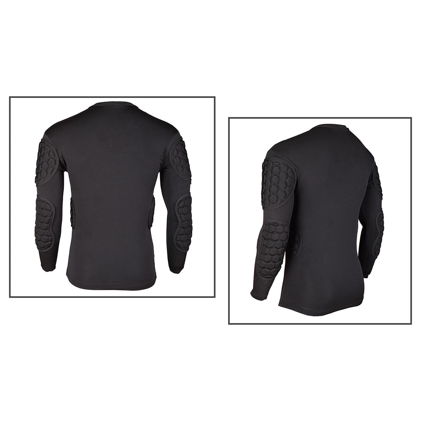 Maglia a Compressione Imbottita da Uomo, Protezione Costale Antiurto, Calcio, Rugby, Abbigliamento Sportivo,