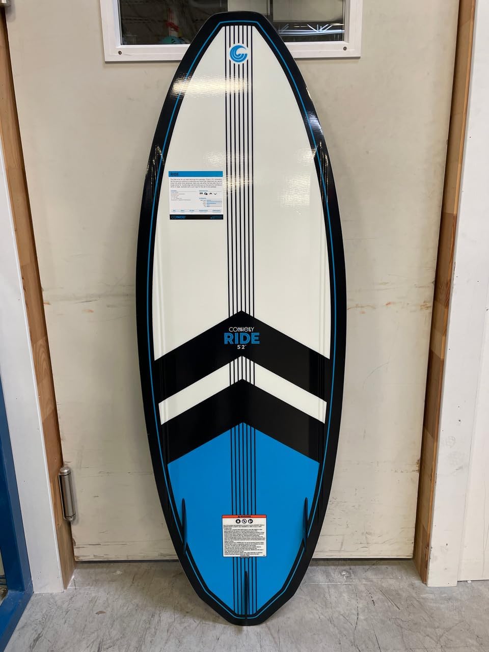 Connelly Ride Wakesurf Board Package with Proline Surf Rope, Red/Blue