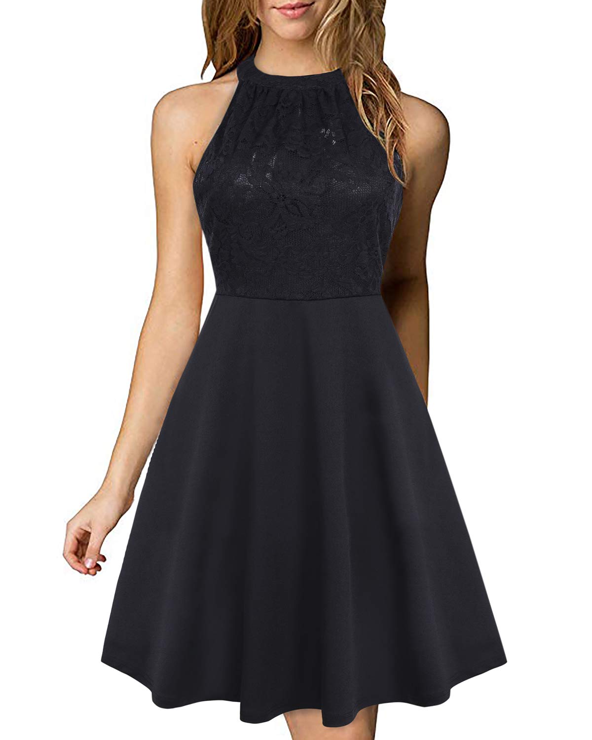 Halter Black Cocktail Dress The Dress Shop