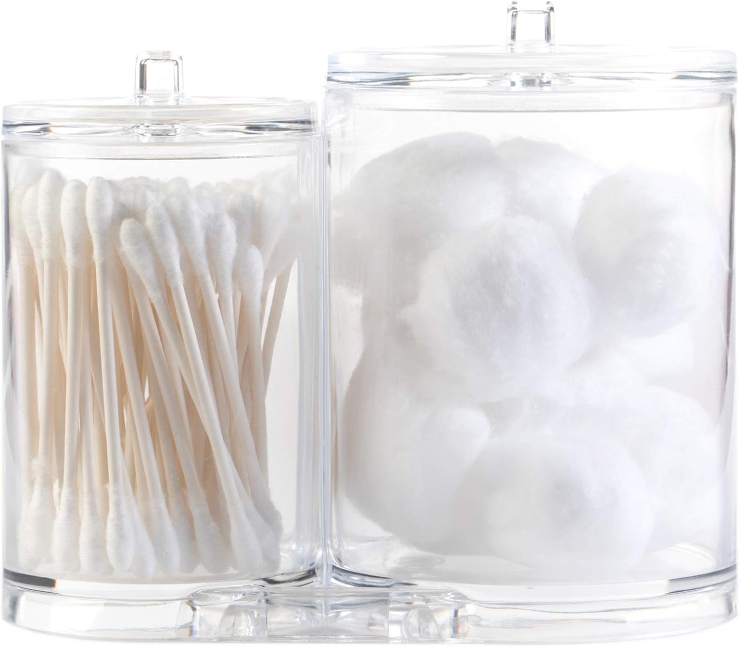 Huji Acrylic Cosmetic Organizer for QTip and Cotton Ball