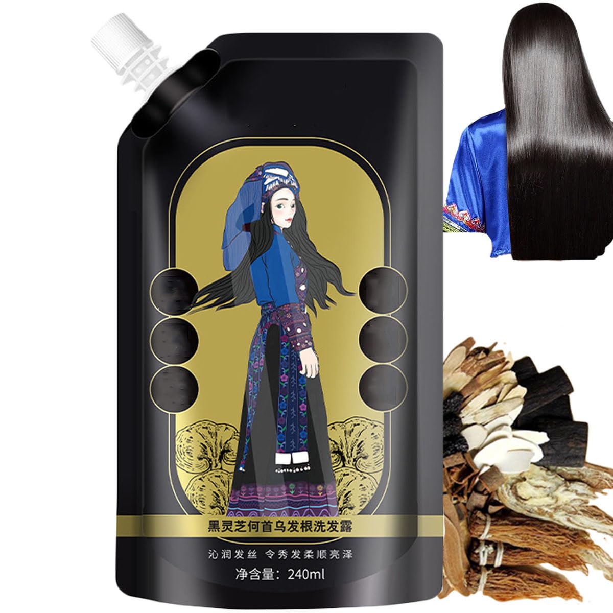 Ginger Plant Extract Anti-Hair Loss Hair Shampoo, Shampoo for Hair Growth Oil Control Care Shampoo (1Pcs)