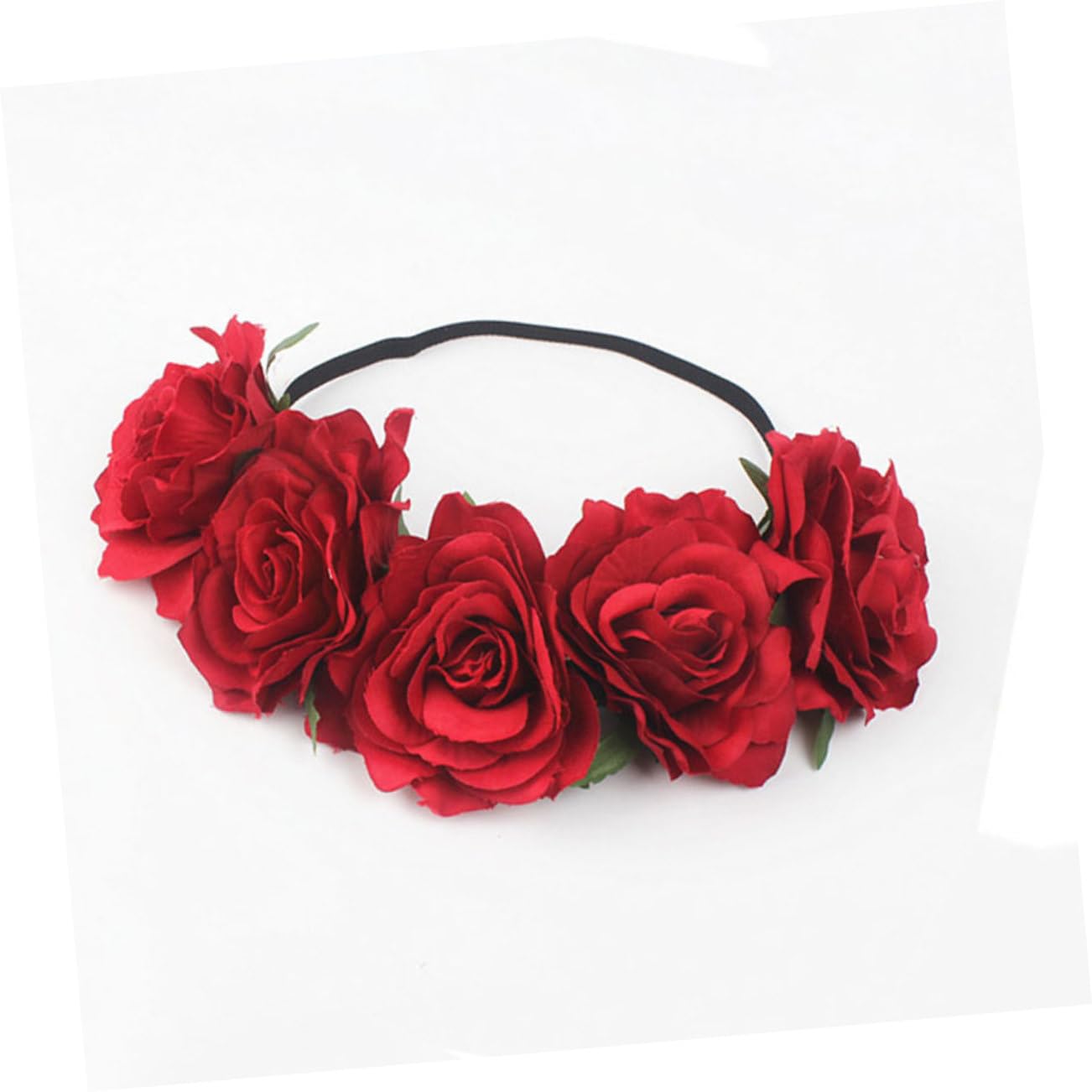 Ipetboom 3piezas Diadema Floral De Rosa Diseño Elegante Para Bodas y Fiestas Adorno Para Fotografía Tocado Para Eventos Rojo