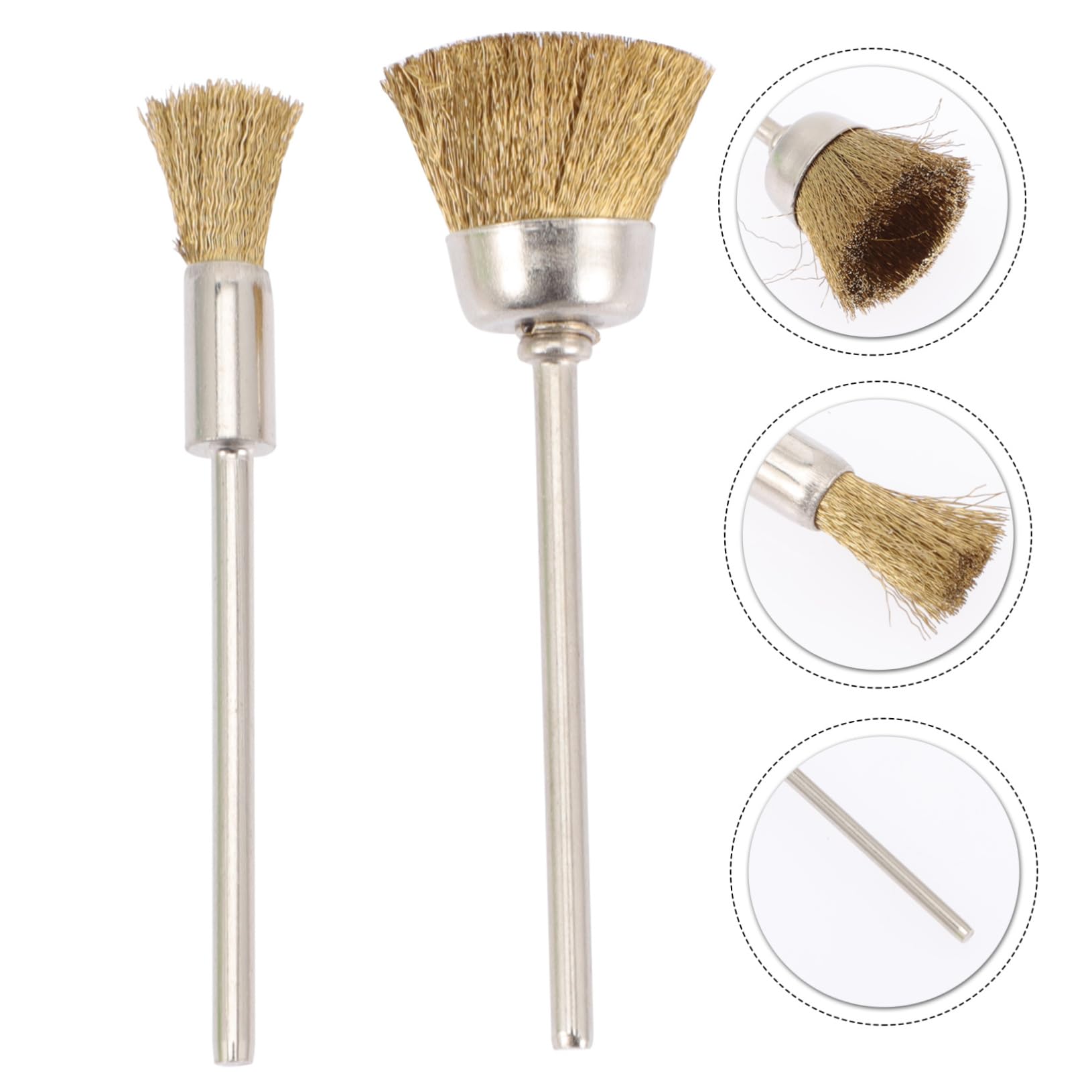 Healeved 20 Piezas Cepillo Limpieza La Máquina Pulir Herramienta Limpiadora Uñas Limpiador Uñas Cepillo Para Uñas Manicura Cepillo Alambre Cobre Dedicado Pulidora