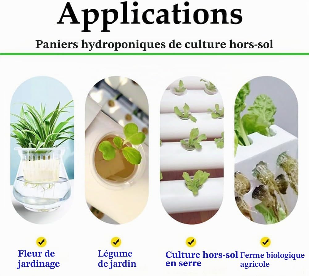Tour hydroponique à 30 dosettes, système de culture hydroponique de jardin pour herbes, fruits et légumes, kit de culture aéroponique avec pompe hydratante, pots en filet, minuterie pour herbes