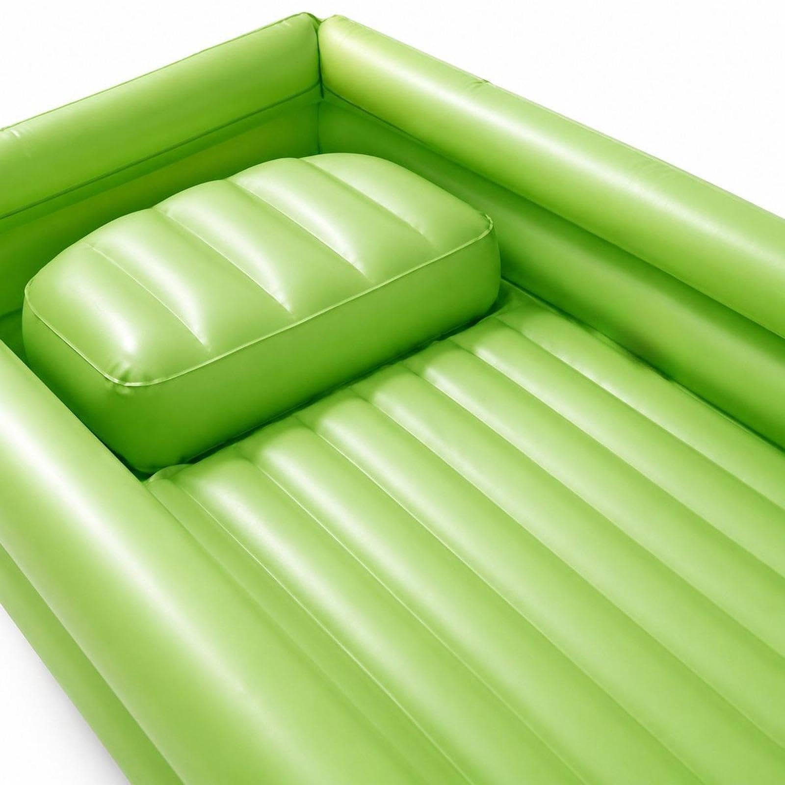 Colcolo Bañera hielo y rectangular plegable y práctica para cama ducha, bañera pie para pacientes mayores, spa en casa, Verde