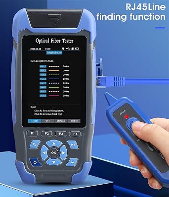 Mini-Pro 1310/1550nm SM OTDR Mulit-Function Tester Built in OPM/OLS / RJ45 Test/VFL Test Rang 5m-60Km Dynamic Range 24dB/22dB Connector APC (YD-3000-APC)
