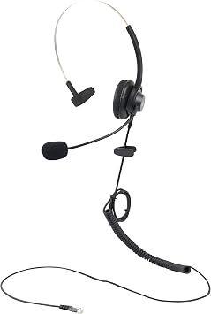 Headset Headphone Hands-Free + Microphone Compatible for Only Avaya 9608 9608g 9620l A1608-i J139 J169 J179 IP VIOP Home Office Work Desktop Telephone Black