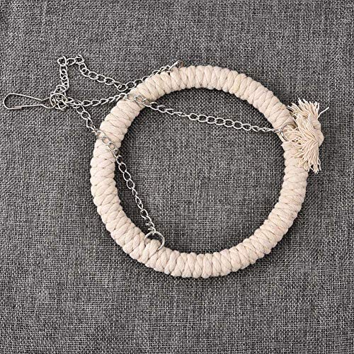 Bird Swing Stand Toy, Parrot Cotton Rope Climbing Ladder Ring Hanging Ladder Climbing Toy Soft Bed for Small Parrots and… - Afbeelding 6