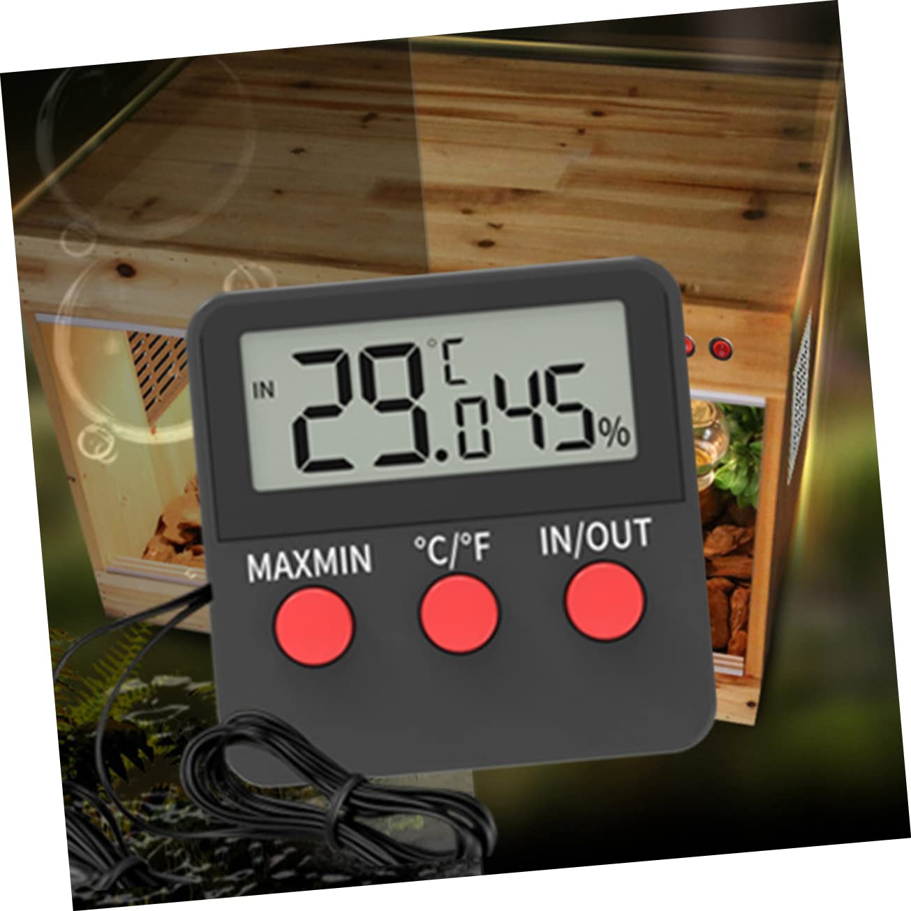 4sätze Digitale Hygrometer Und Thermometer Für Terrarien Für Reptilienboxen Genauen Überwachung Von Temperatur Und Luftfeuchtigkeit Innenräumen Für Schildkröten Und
