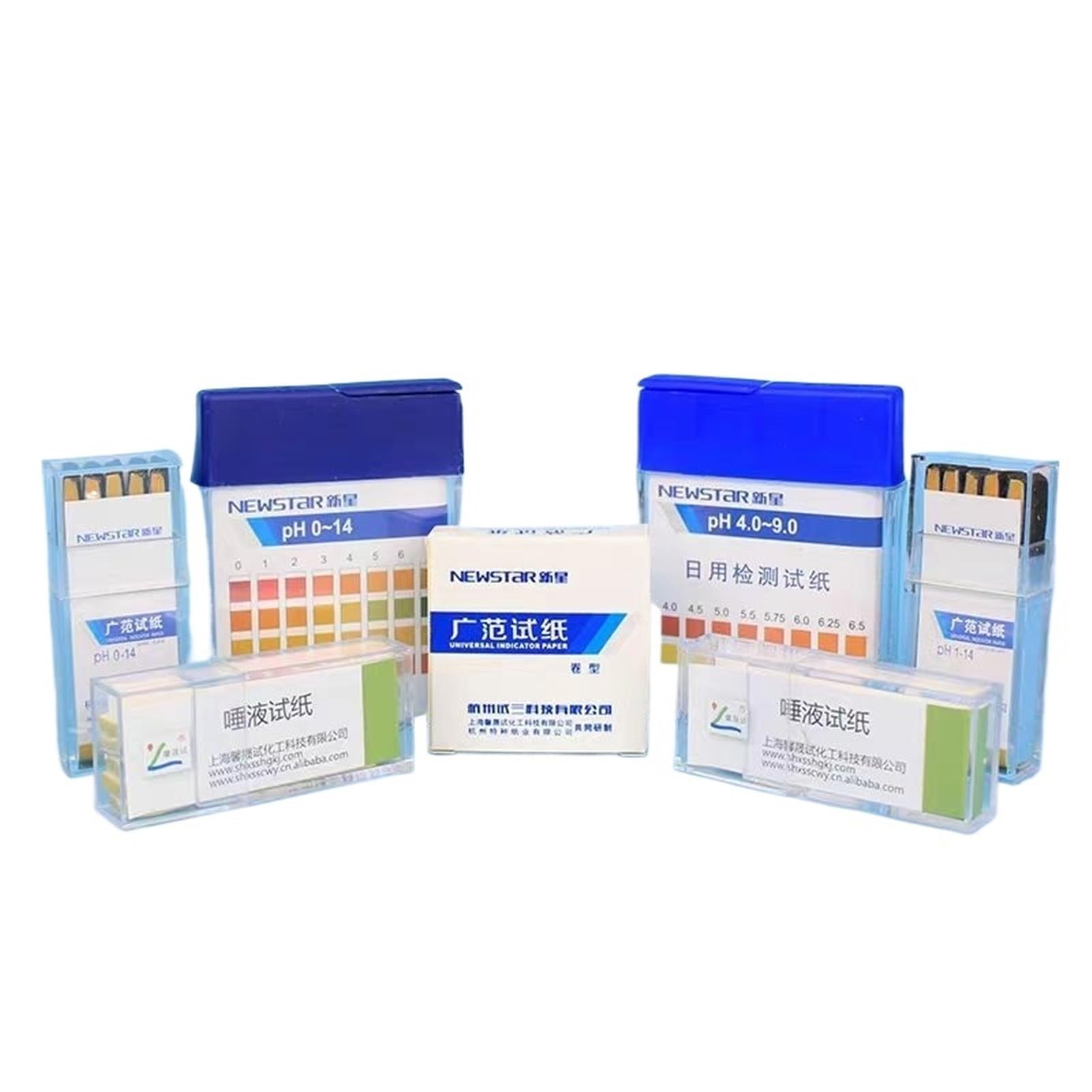 100 Tiras/Caja 4,0-9,0 Papel for Prueba de pH de Laboratorio Tiras de Prueba de pH universales pH Humano Suelo líquido amniótico pecera(20 Boxes) | 20 boxes