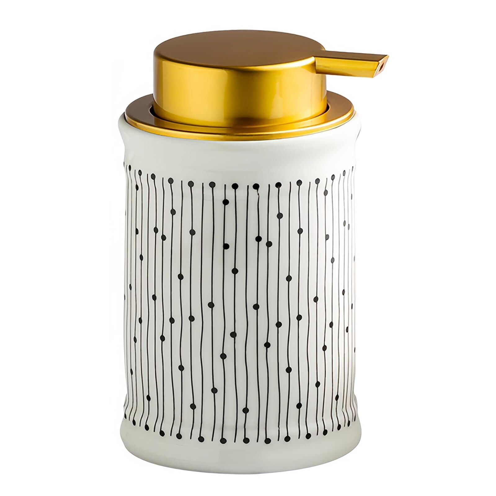Countertop Ceramic Foaming Soap Dispenser 350ml Foam With Pump for Barthroom Kitchen Vintage Bathroom Decor(C)