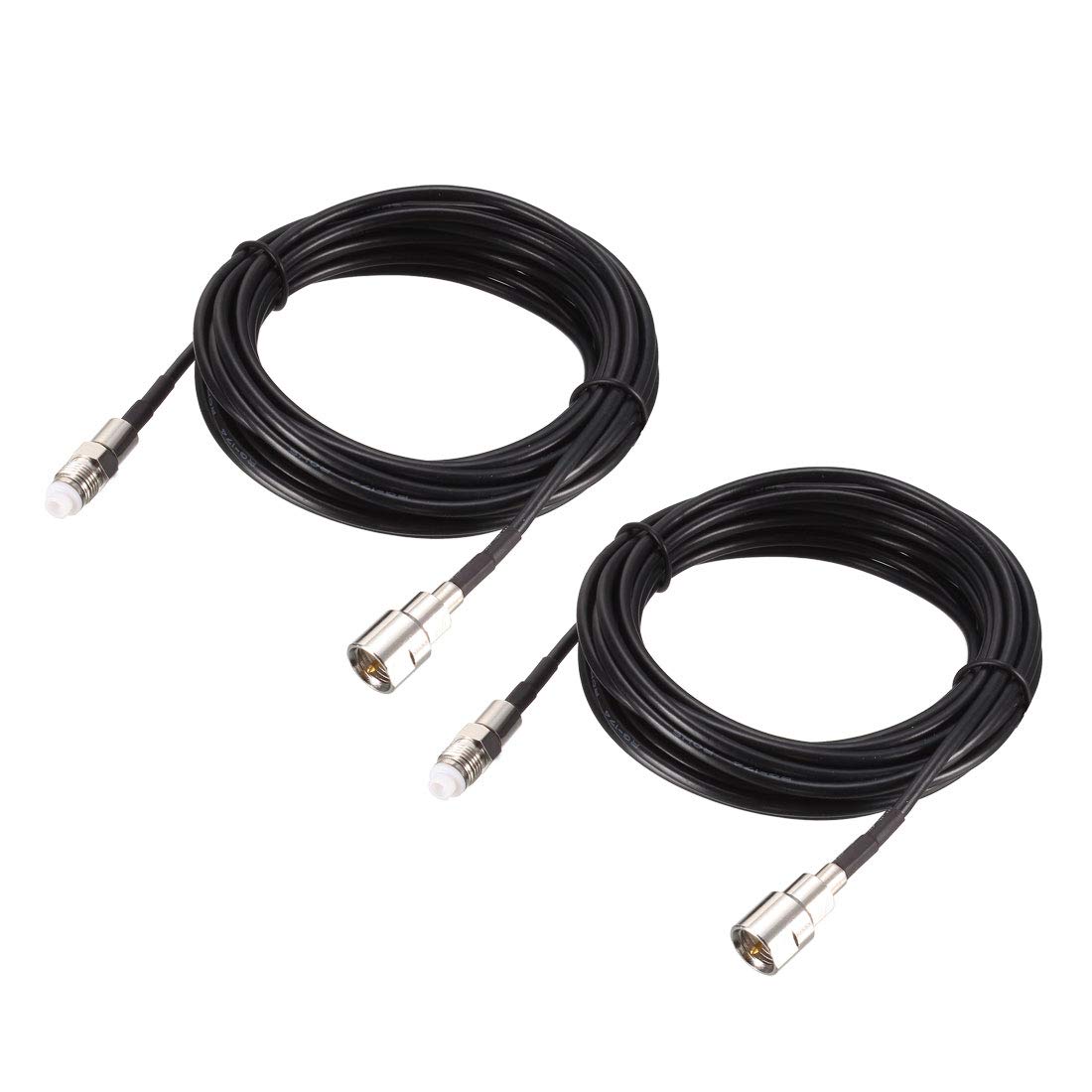 uxcell FME Male to FME Female Antenna Extension Cable RG174 RF Coaxial Cable 12 ft 2pcs