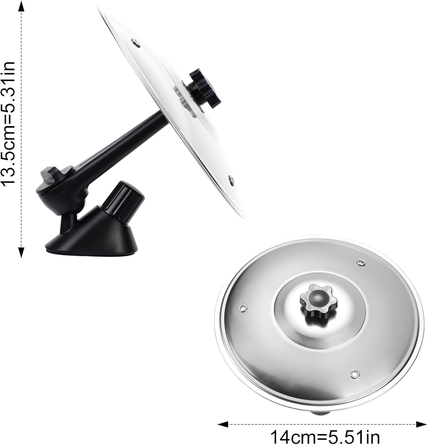 Cimbalo per auto, mini tamburo per gli amanti della musica, per rendere la guida più divertente, per tutti i tipi di veicoli, installazioni semplici (Argento)