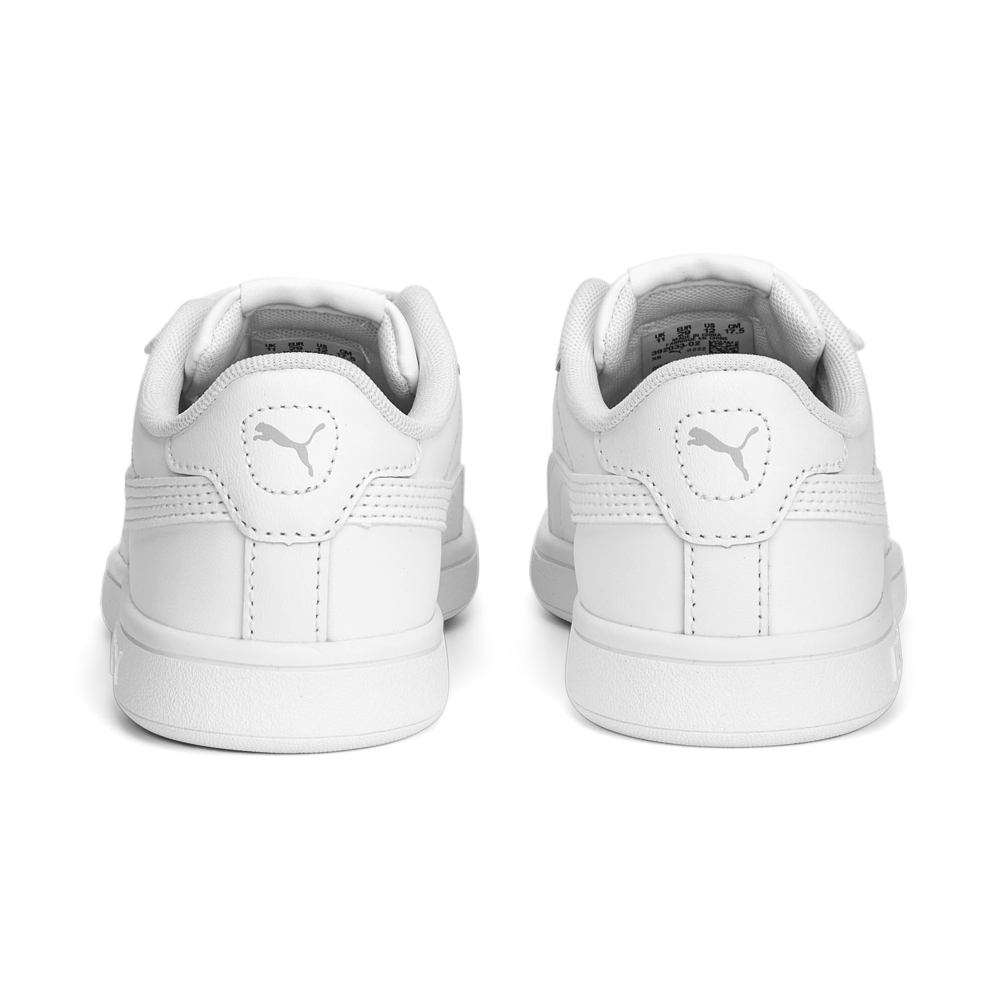 PUMA Unisex Kids Smash 3.0 L V Ps Baskets, Puma White Cool Light Gray, 29 EU